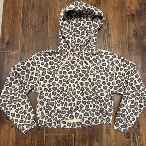 Women’s Abercrombie & Fitch Leopard Crop Hoodie XS